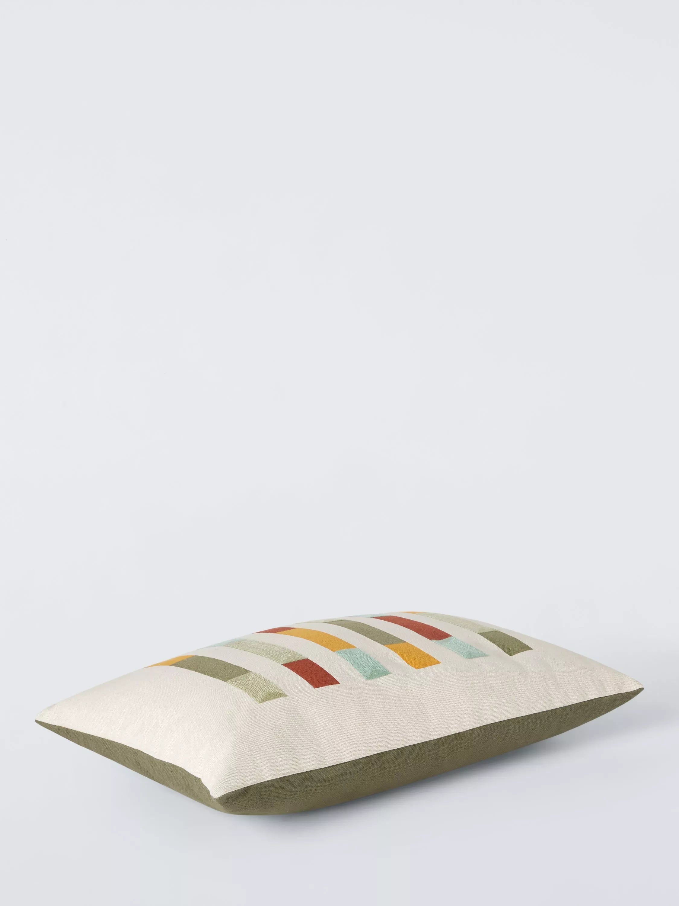 John Lewis Harmony scatter cushion green cotton 40x60cm - British brand
