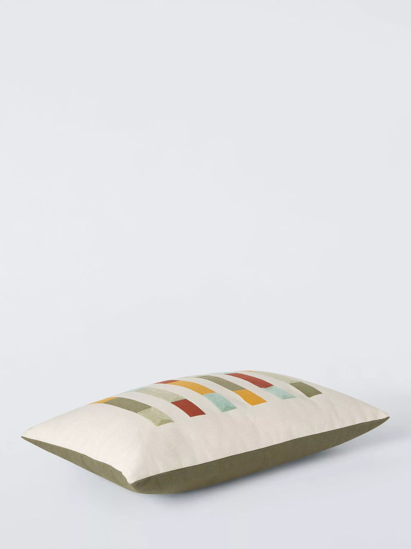 John Lewis Harmony scatter cushion green cotton 40x60cm - British brand