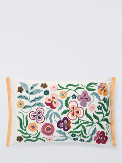 John Lewis John Lewis x Anine Cecilie Iversen Pansy Scatter Cushion Multi 40 x 60cm- Buy online at McGrocer