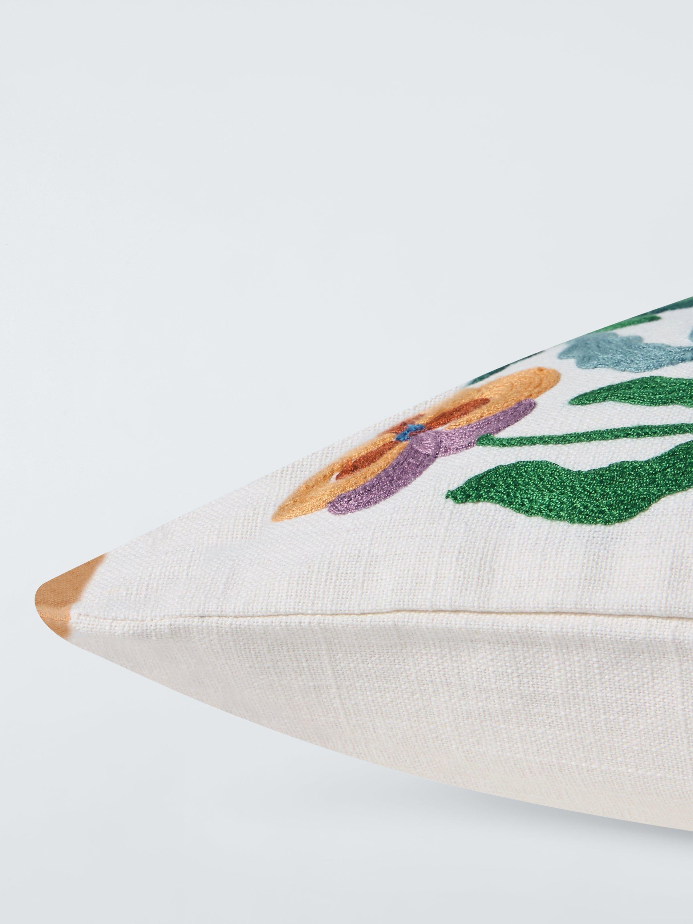 John Lewis embroidered pansy cushion 40x60cm (British brand)