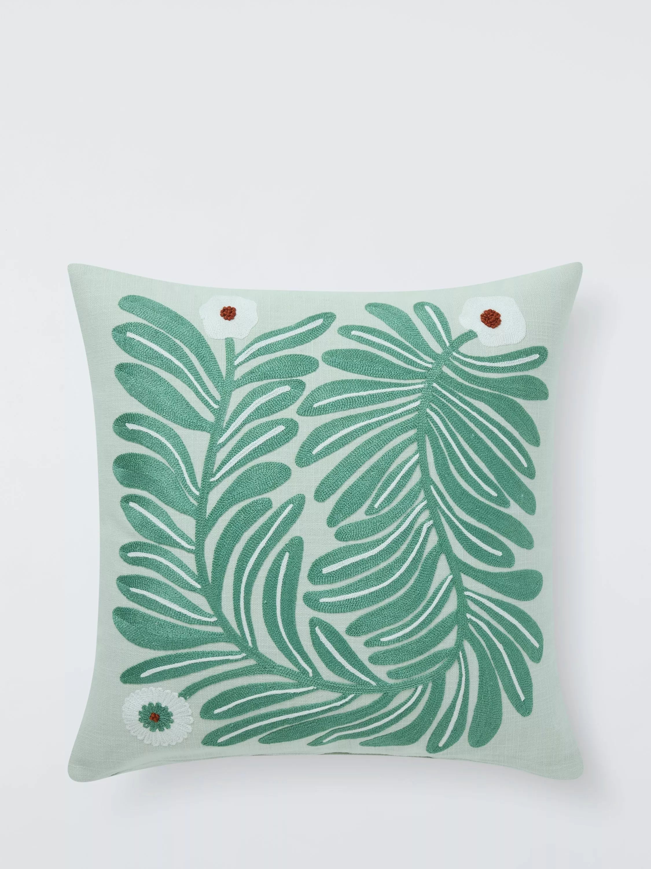 John Lewis Zinnia Cushion, Celadon