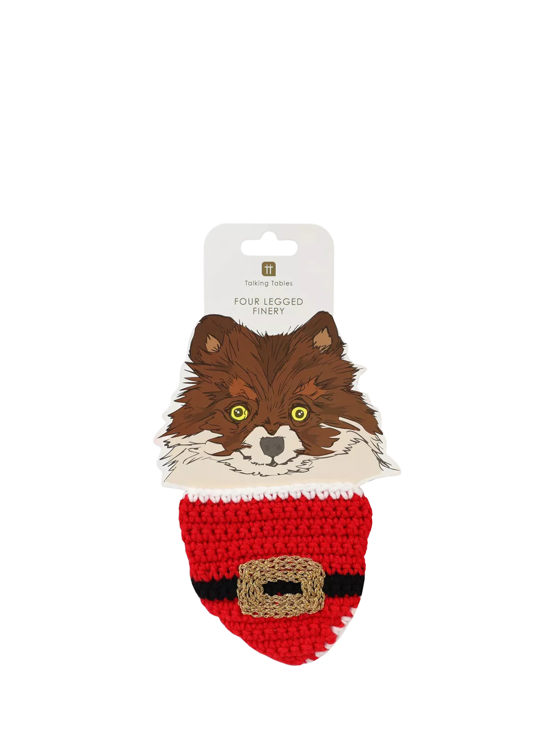 Talking Tables dog bandana Father Christmas, imported from the UK