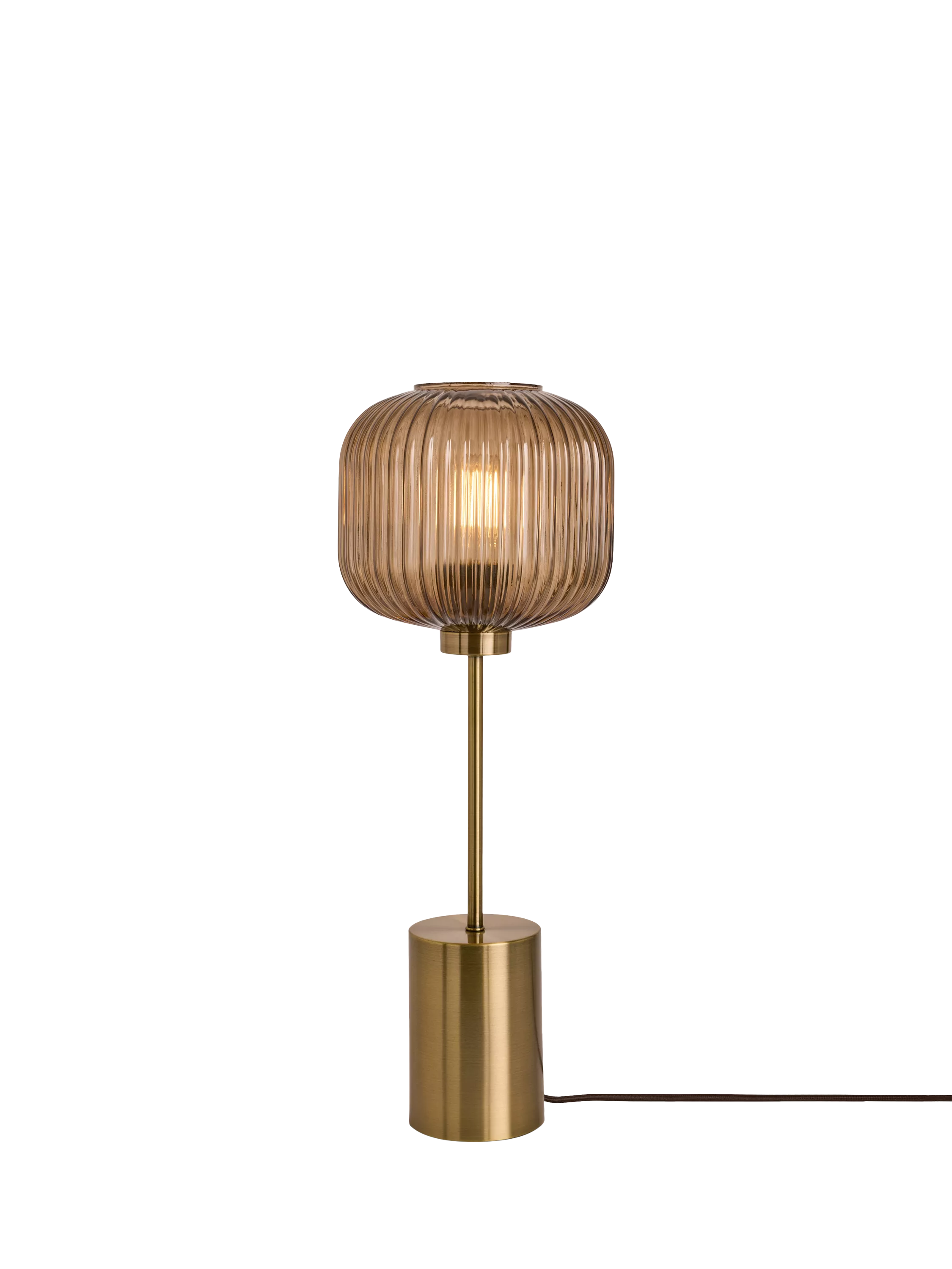 MADE Briz orange textured glass table lamp, imported from the UK