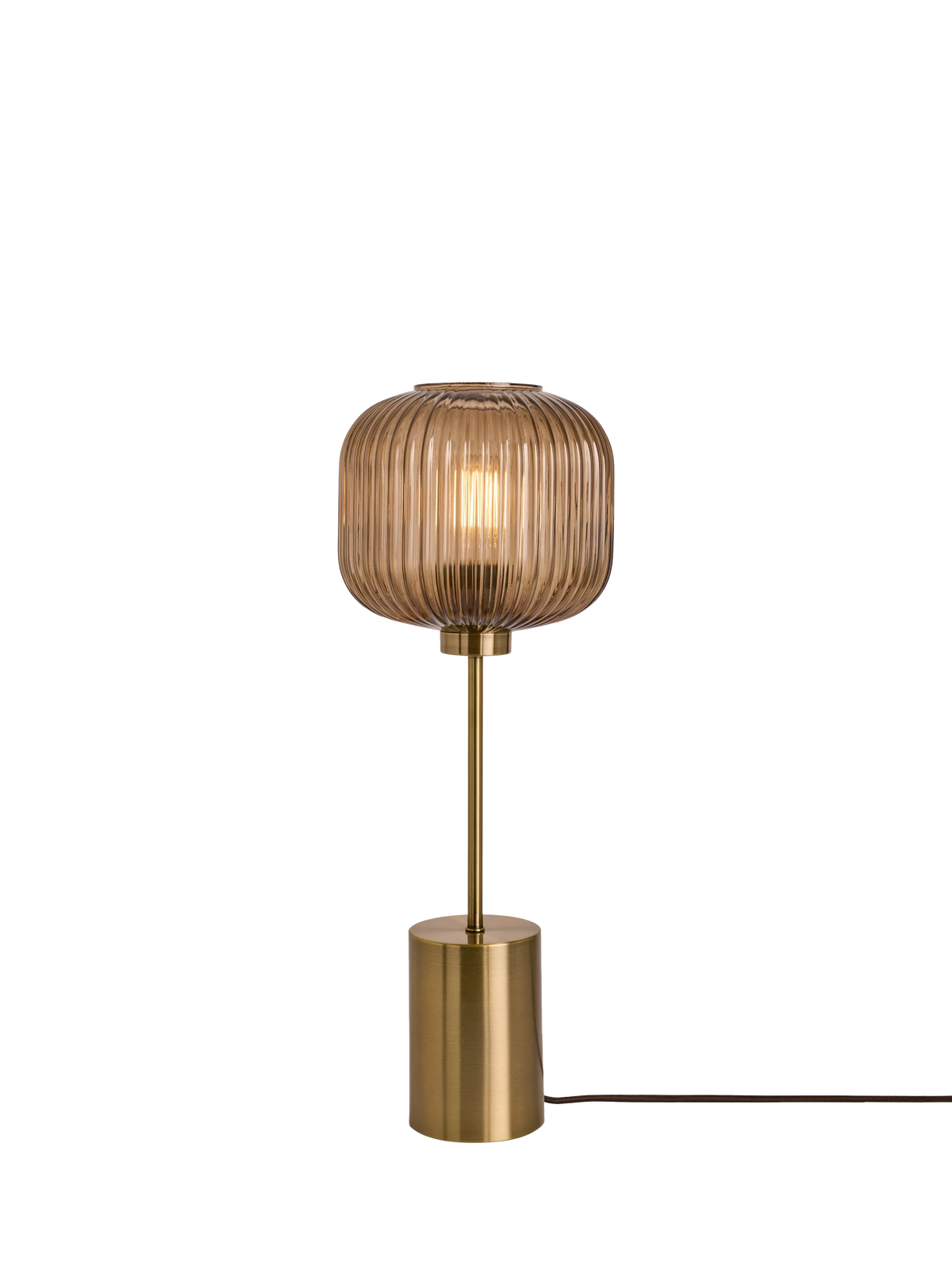 MADE Briz orange textured glass table lamp, imported from the UK