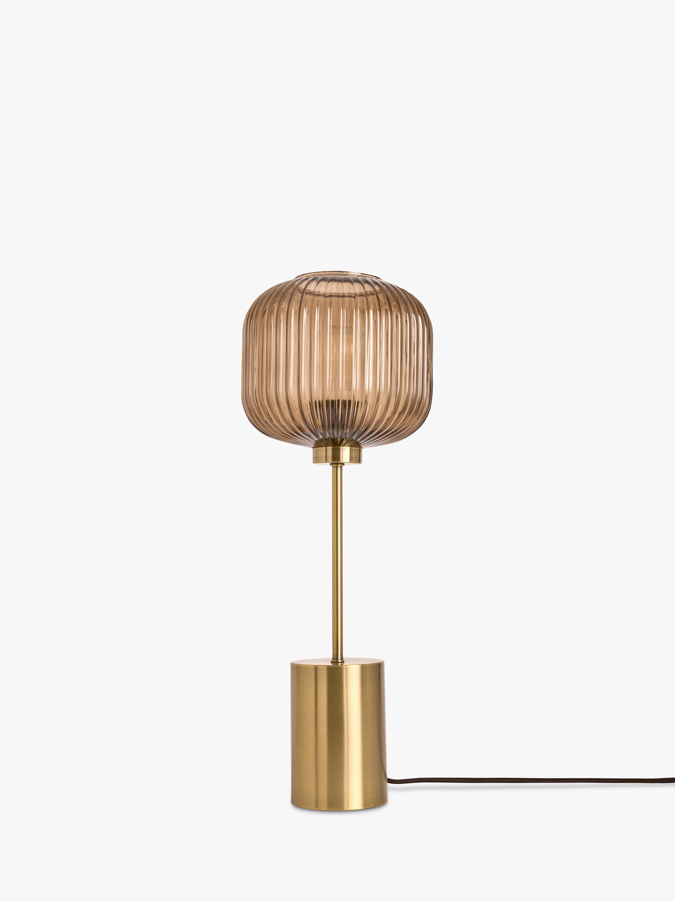 MADE Briz orange textured glass table lamp, imported from the UK
