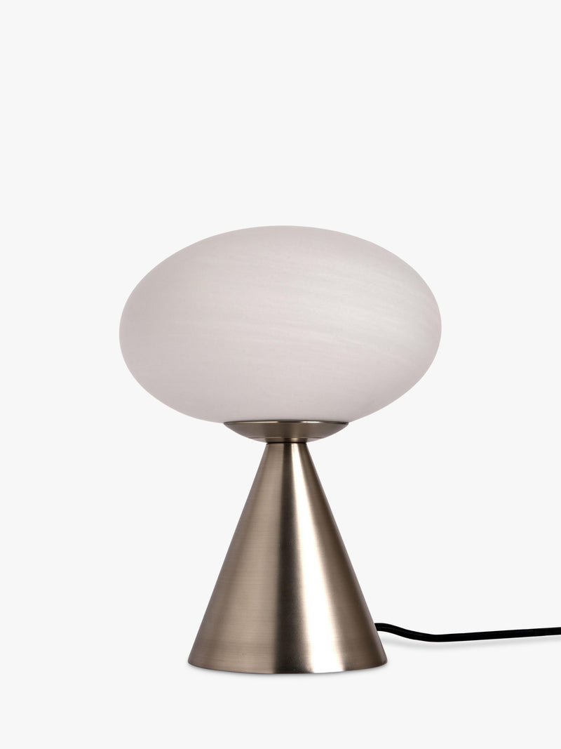 MADE Caleb glass orb table lamp in silver (British brand)