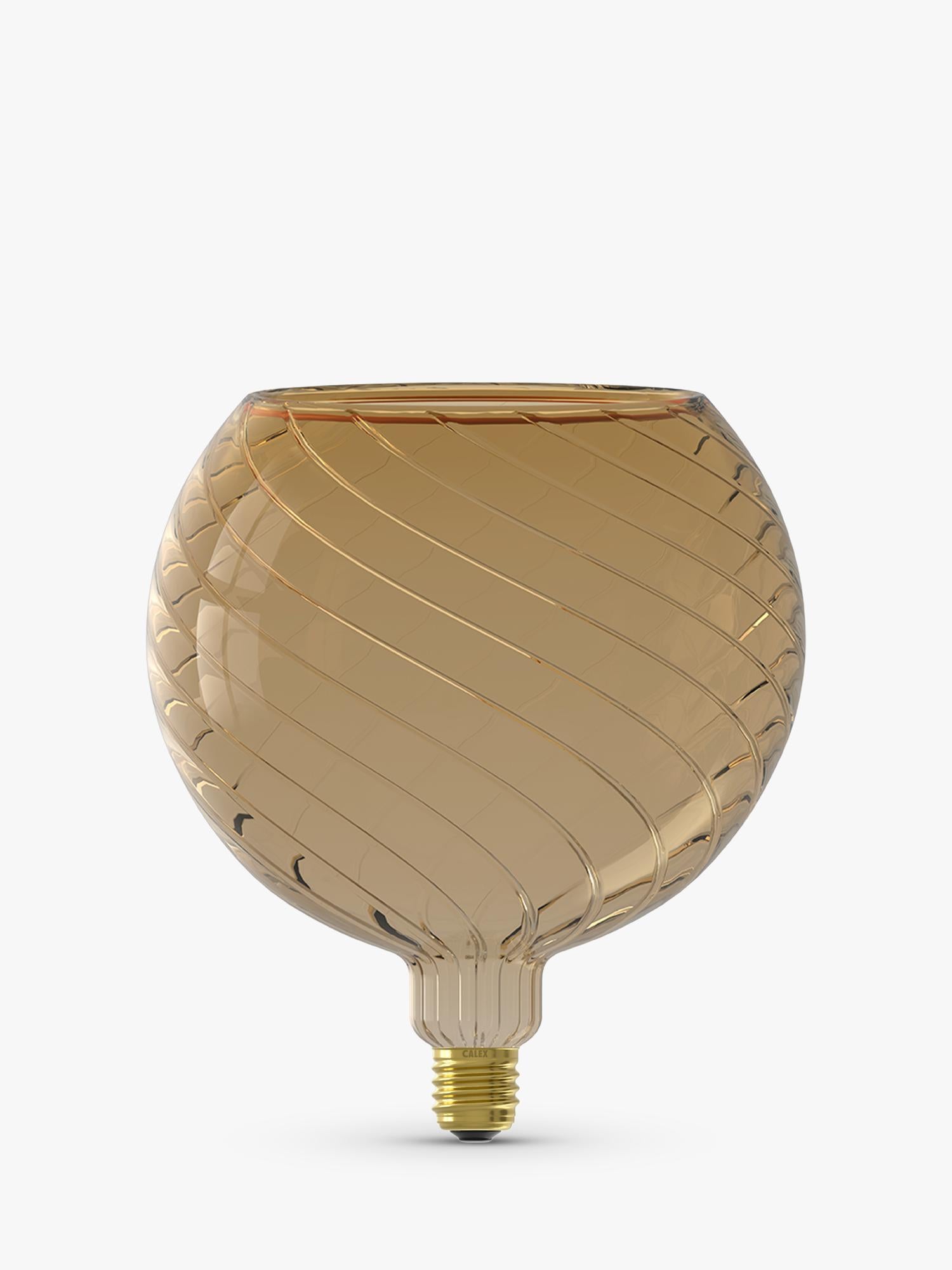 Calex Aura Tavira LED globe bulb grey smoke 6W, imported from the UK
