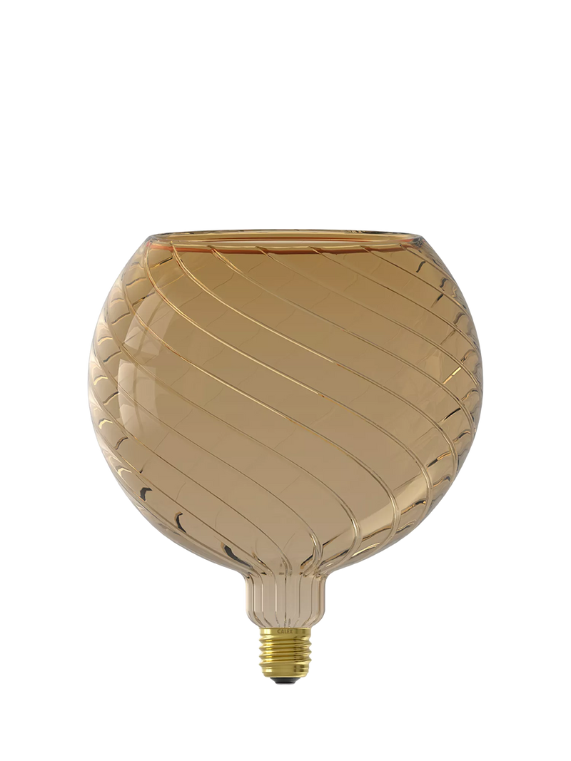 Calex Aura Tavira LED globe bulb grey smoke 6W, imported from the UK