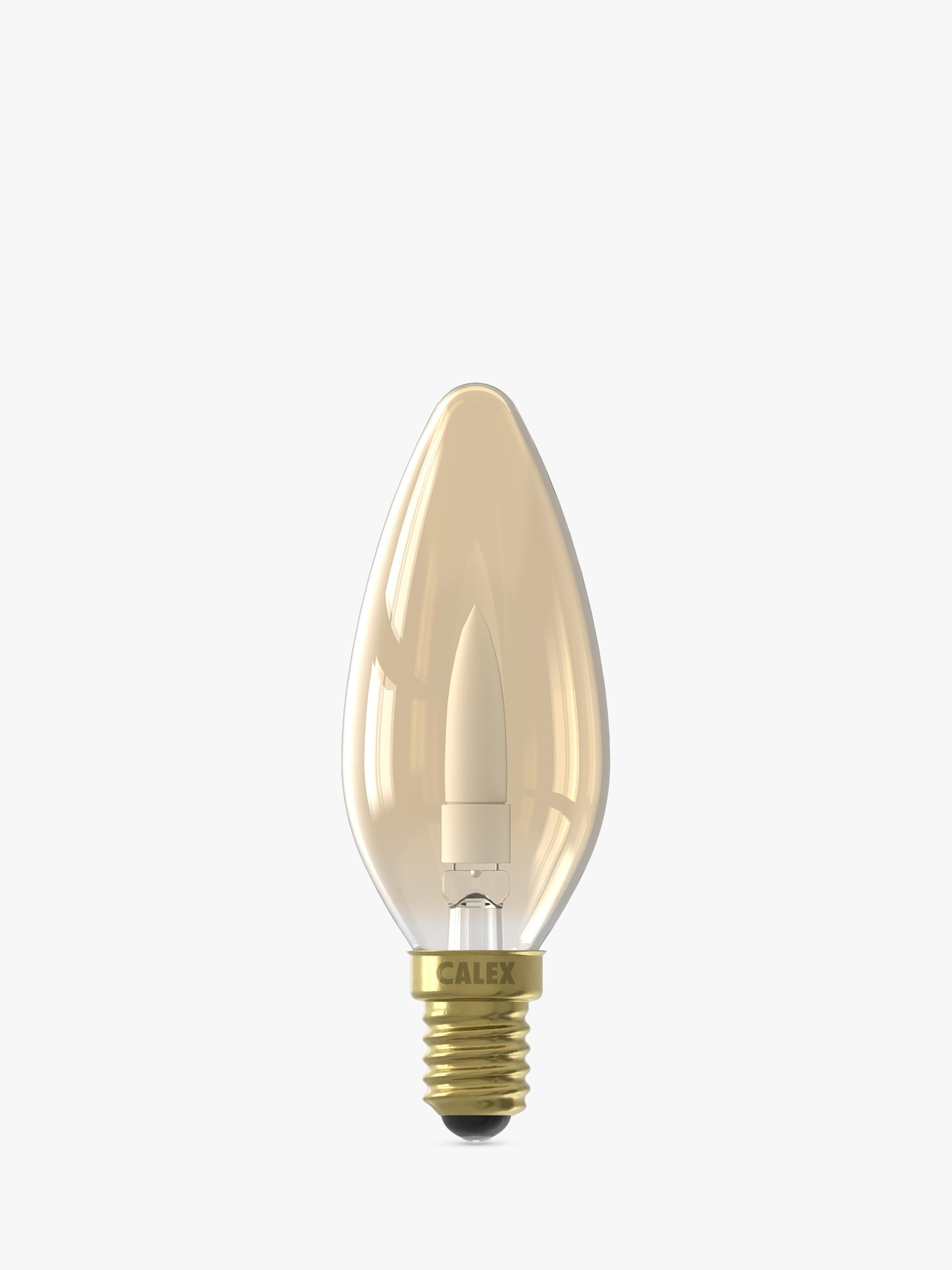 Calex 1W E14 LED filament tinted candle bulb, UK version