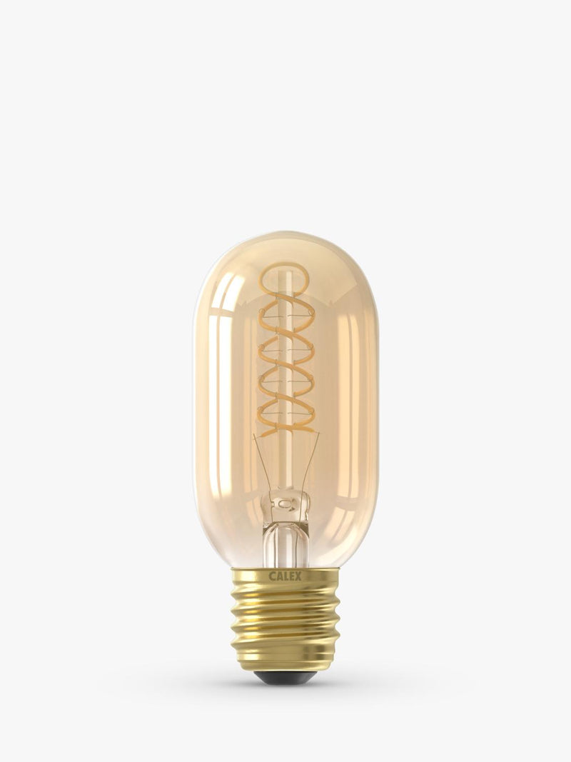 Calex tubular filament LED bulb gold tint 3.8W - British product