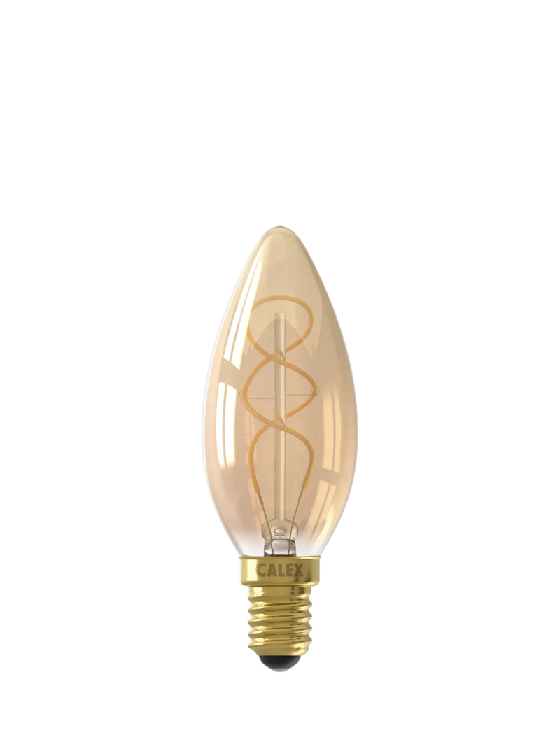 Calex 4W E14 LED tinted candle bulb, imported from the UK