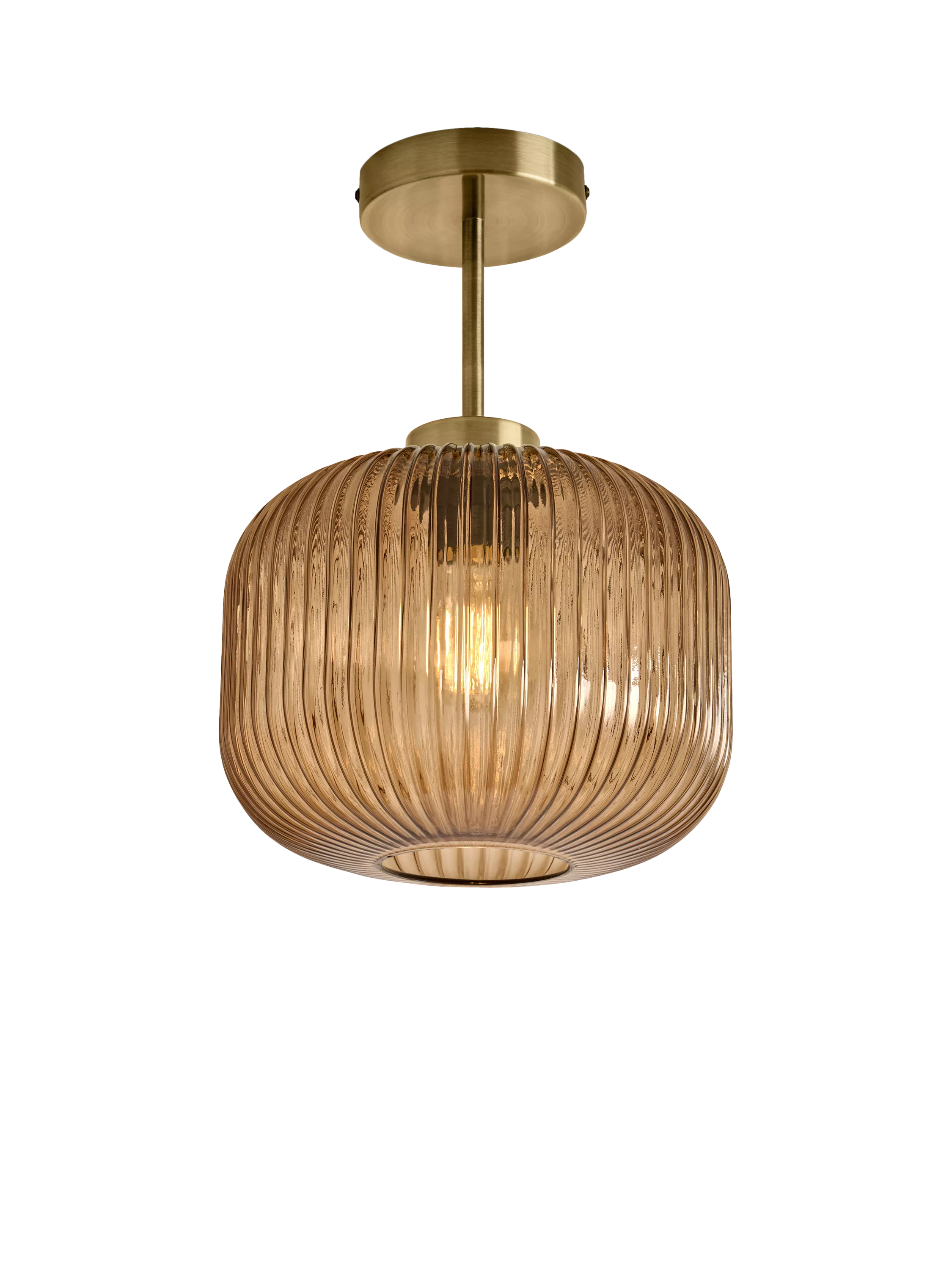 MADE Briz Semi-Flush Textured Glass Pendant Ceiling Light