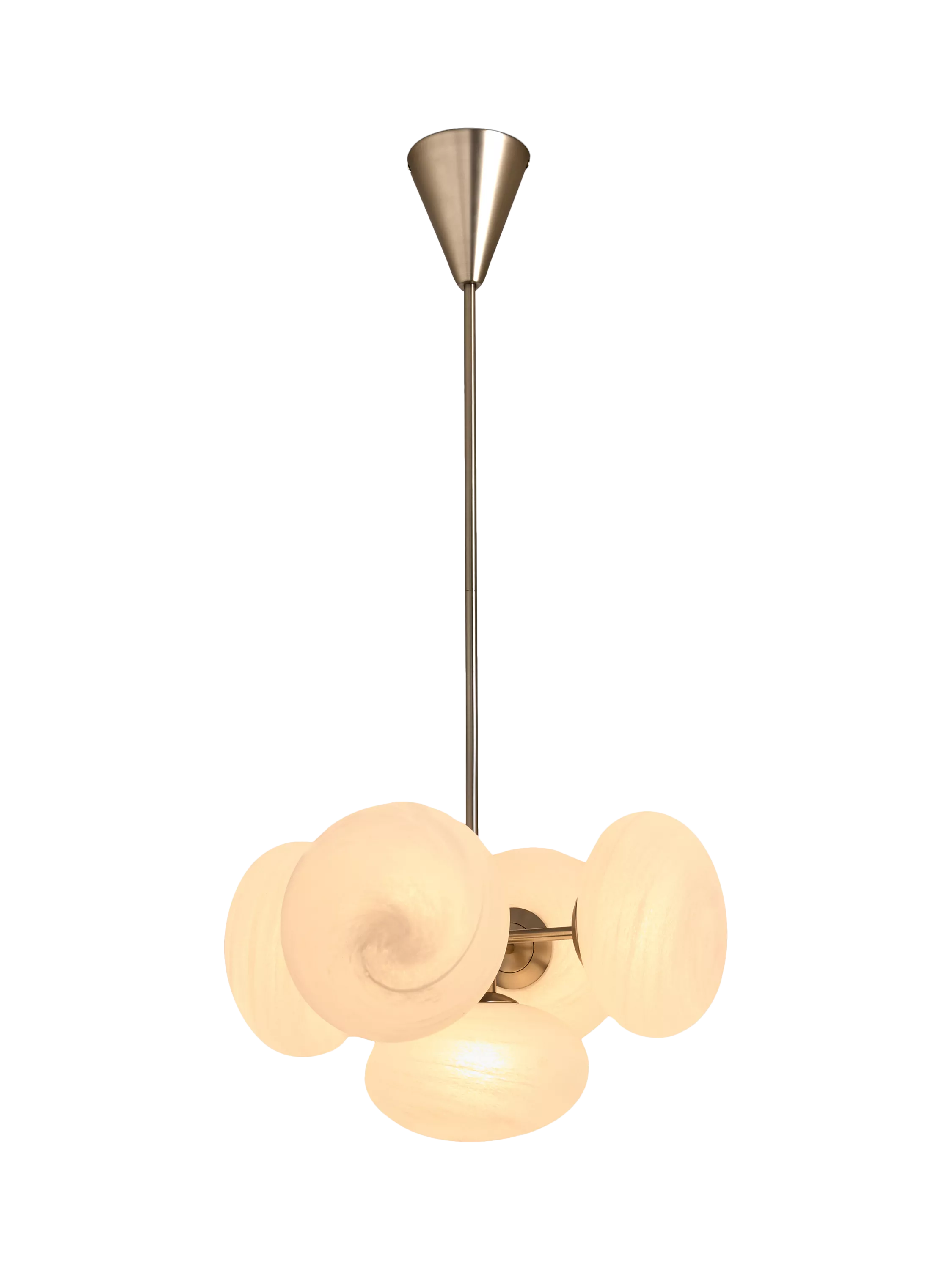 MADE Caleb glass orb pendant light silver, UK version
