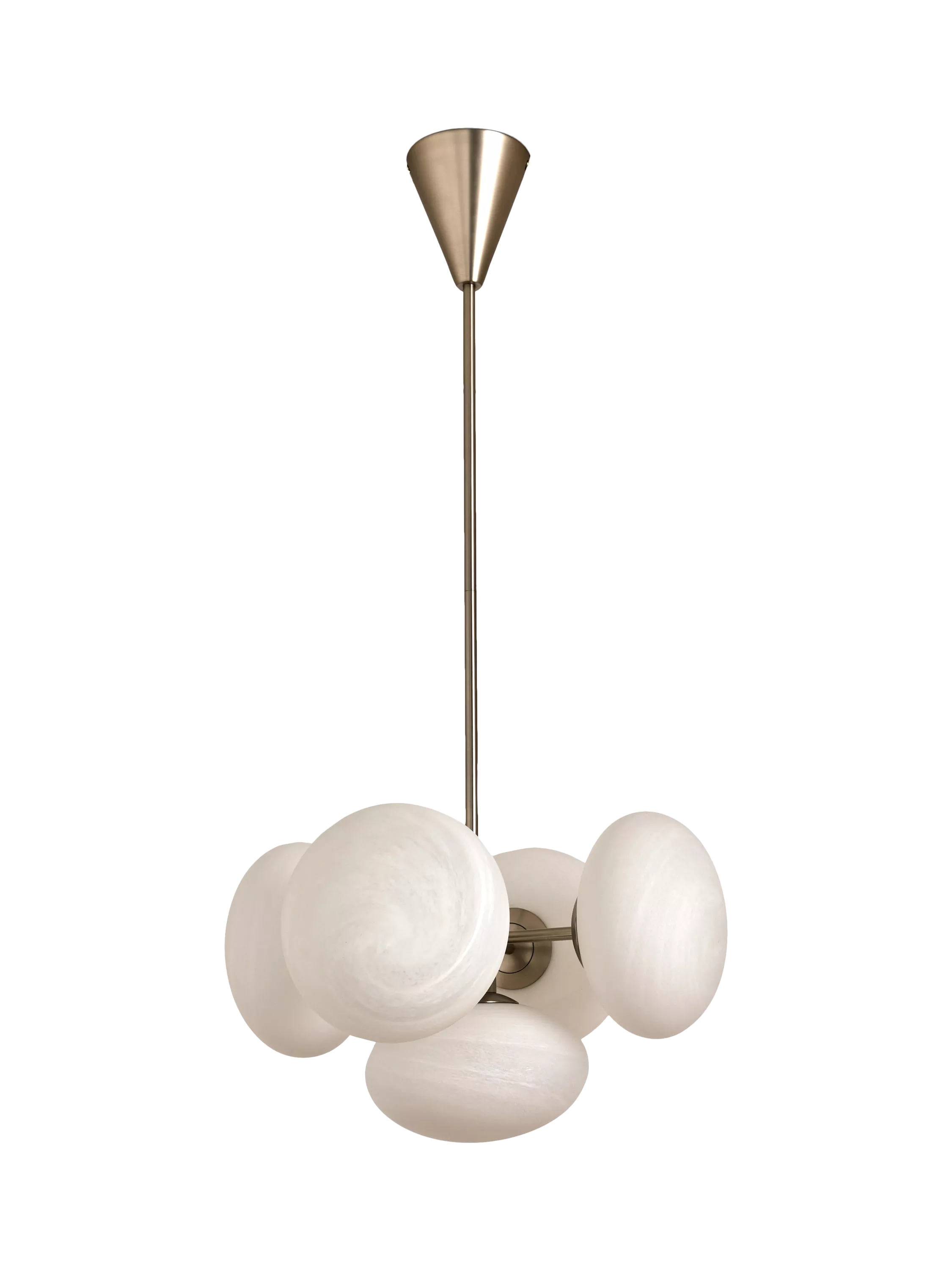 MADE Caleb glass orb pendant light silver, UK version