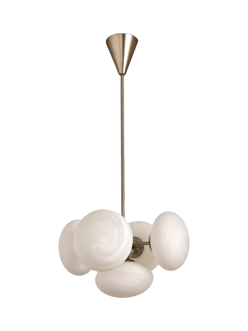 MADE Caleb glass orb pendant light silver, UK version