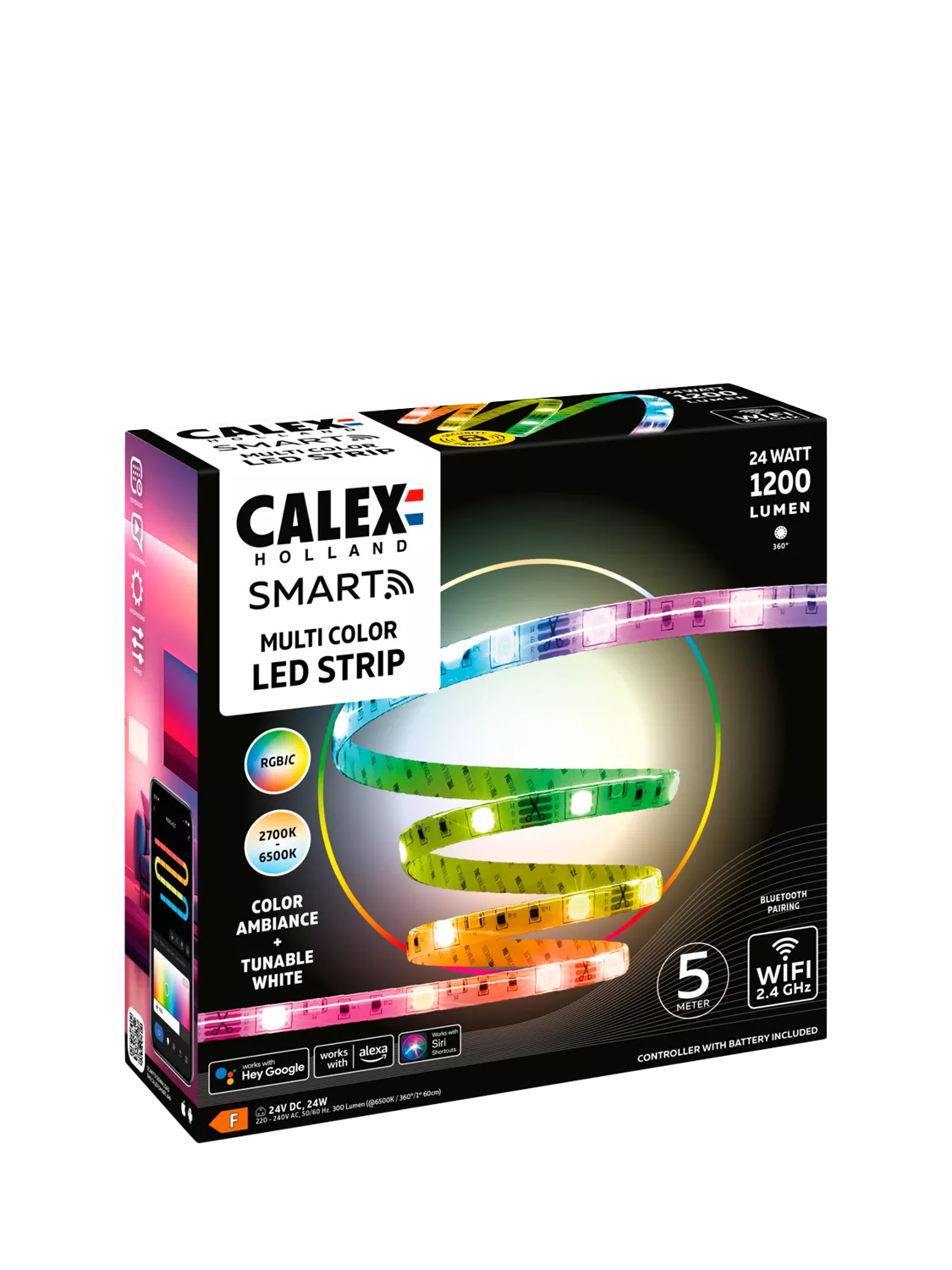 Calex Smart Multi-Colour RGBIC LED Strip 5m, UK version