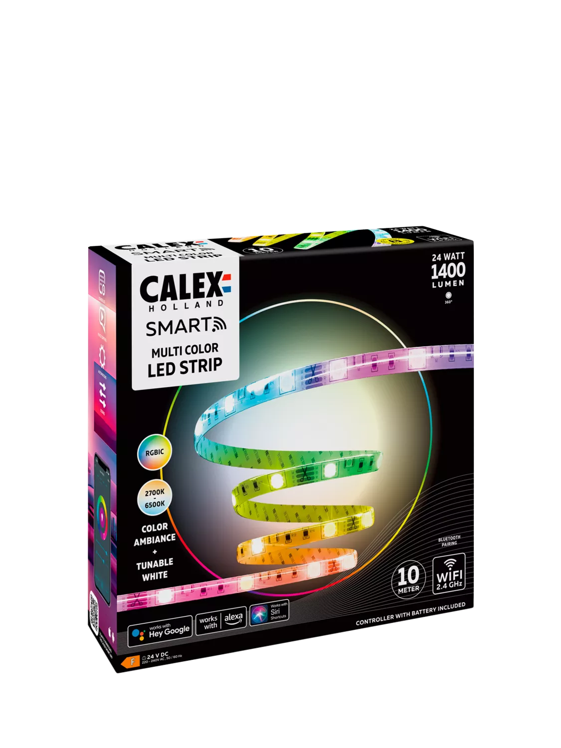 Calex smart LED strip RGBIC 10m, imported from the UK
