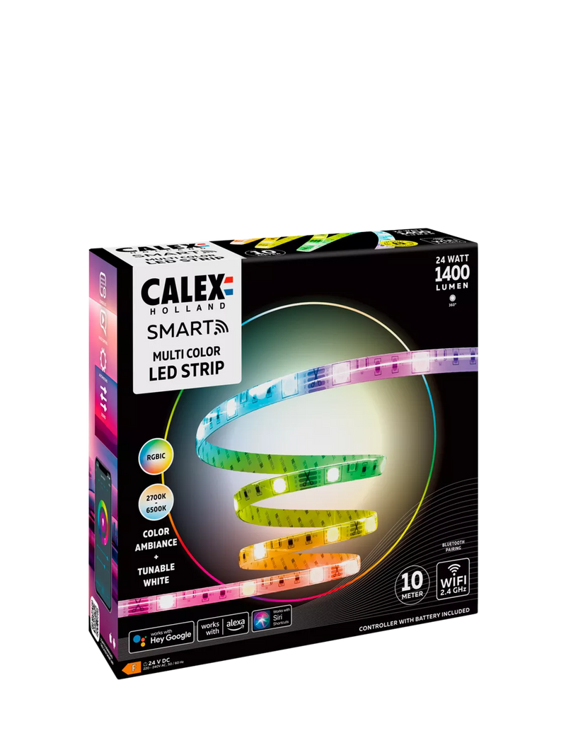 Calex smart LED strip RGBIC 10m, imported from the UK