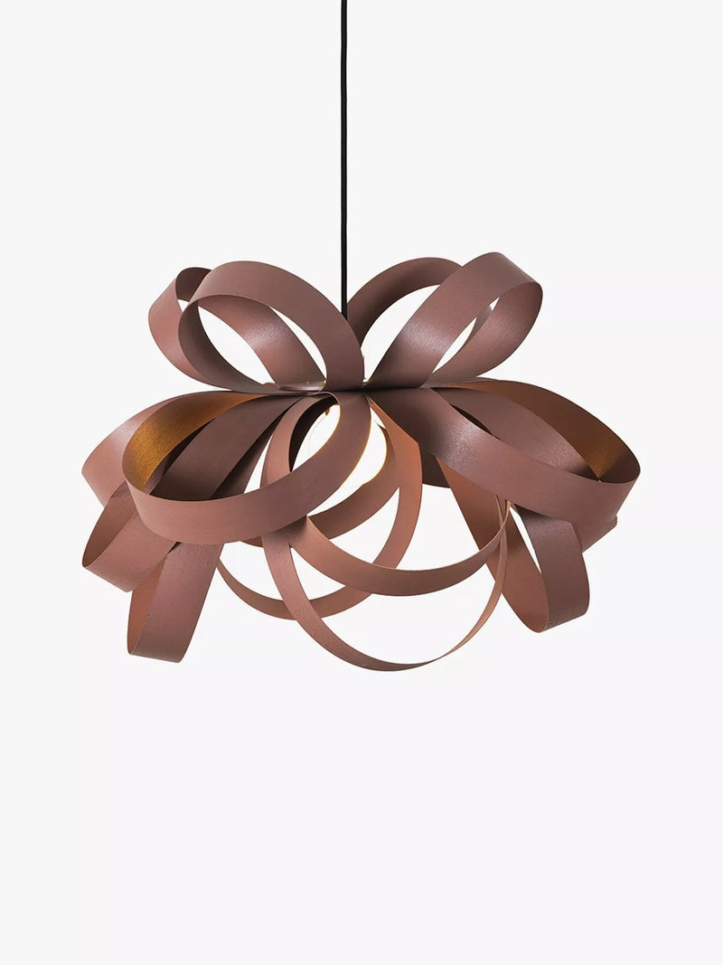 Tom Raffield Cove Skipper pendant light, stained beech wood, imported from the UK