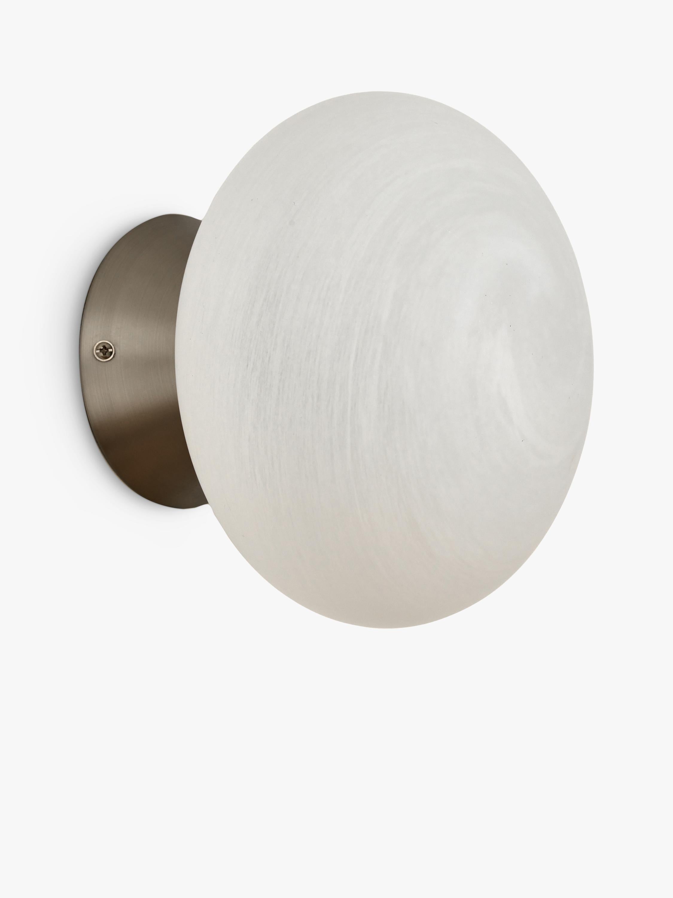 MADE Caleb silver glass orb wall light, imported from the UK