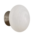 MADE Caleb silver glass orb wall light, imported from the UK