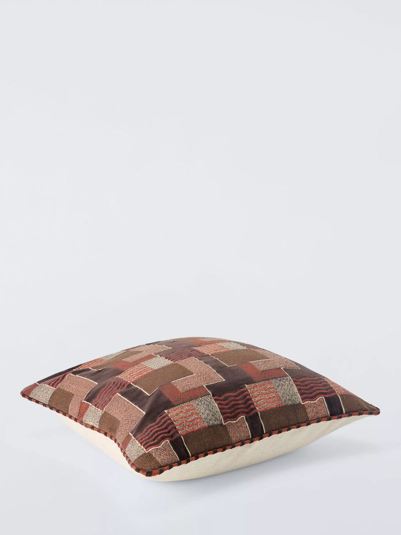 John Lewis Brio cushion auburn geometric print 50x50cm (British brand)