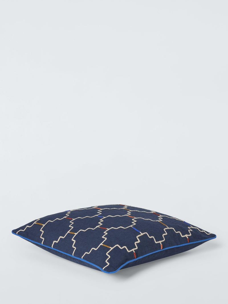 John Lewis Castillo Cushion indigo geometric scatter 45x45cm, imported from the UK