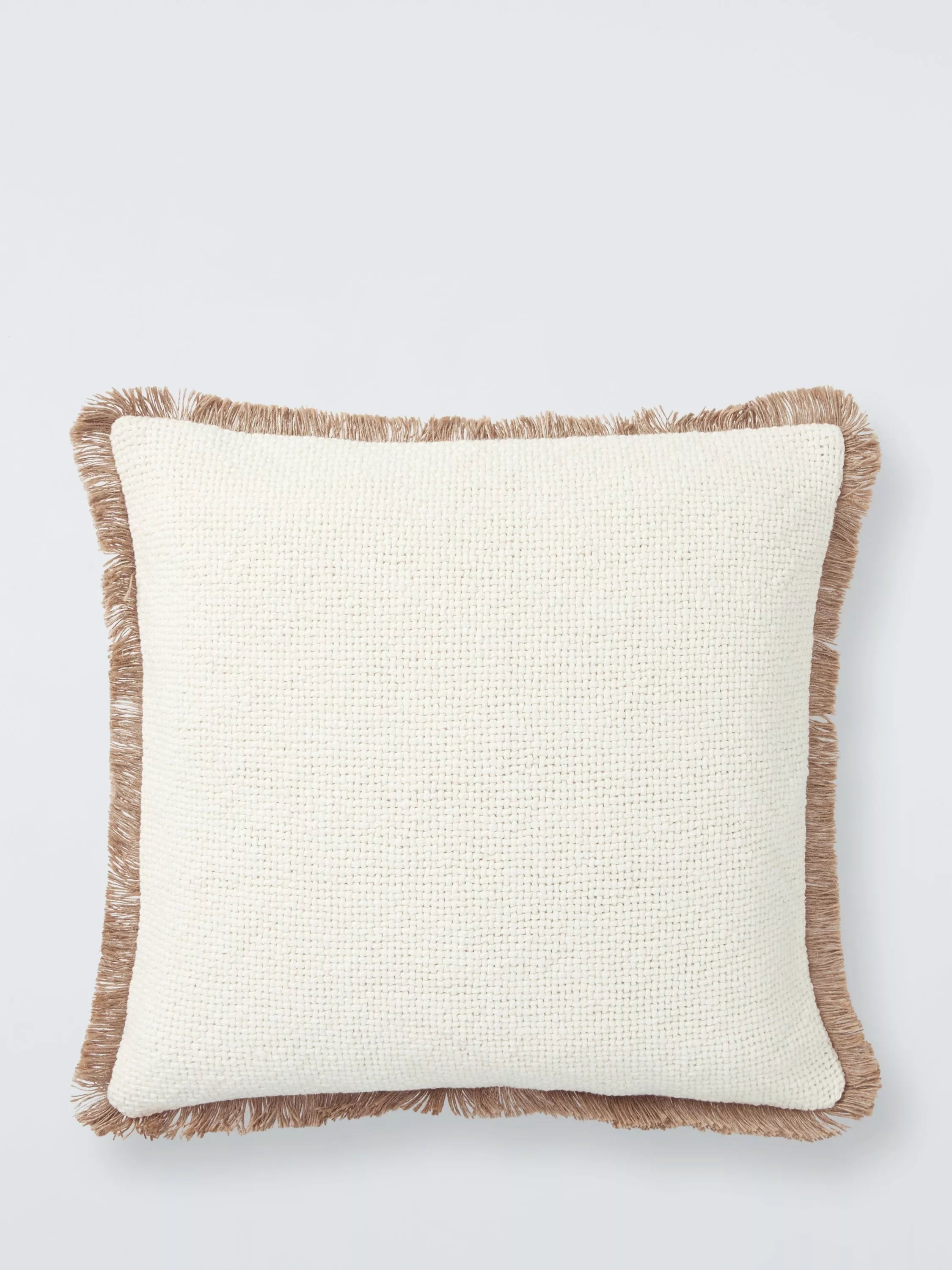 John Lewis fringed cotton cushion 45x45cm, UK version