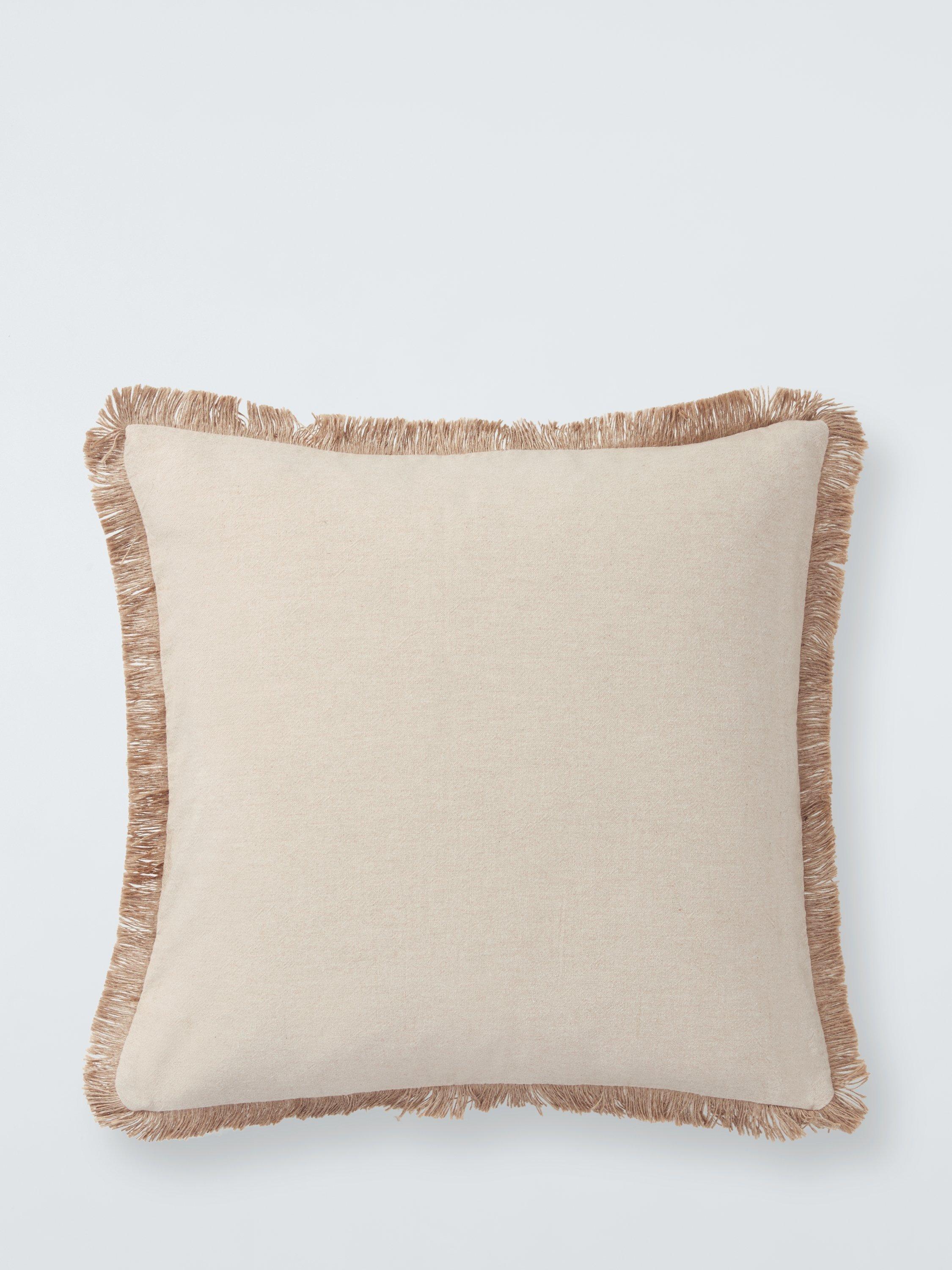 John Lewis fringed cotton cushion 45x45cm, UK version