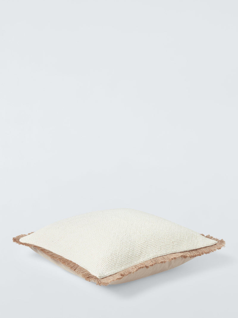 John Lewis fringed cotton cushion 45x45cm, UK version