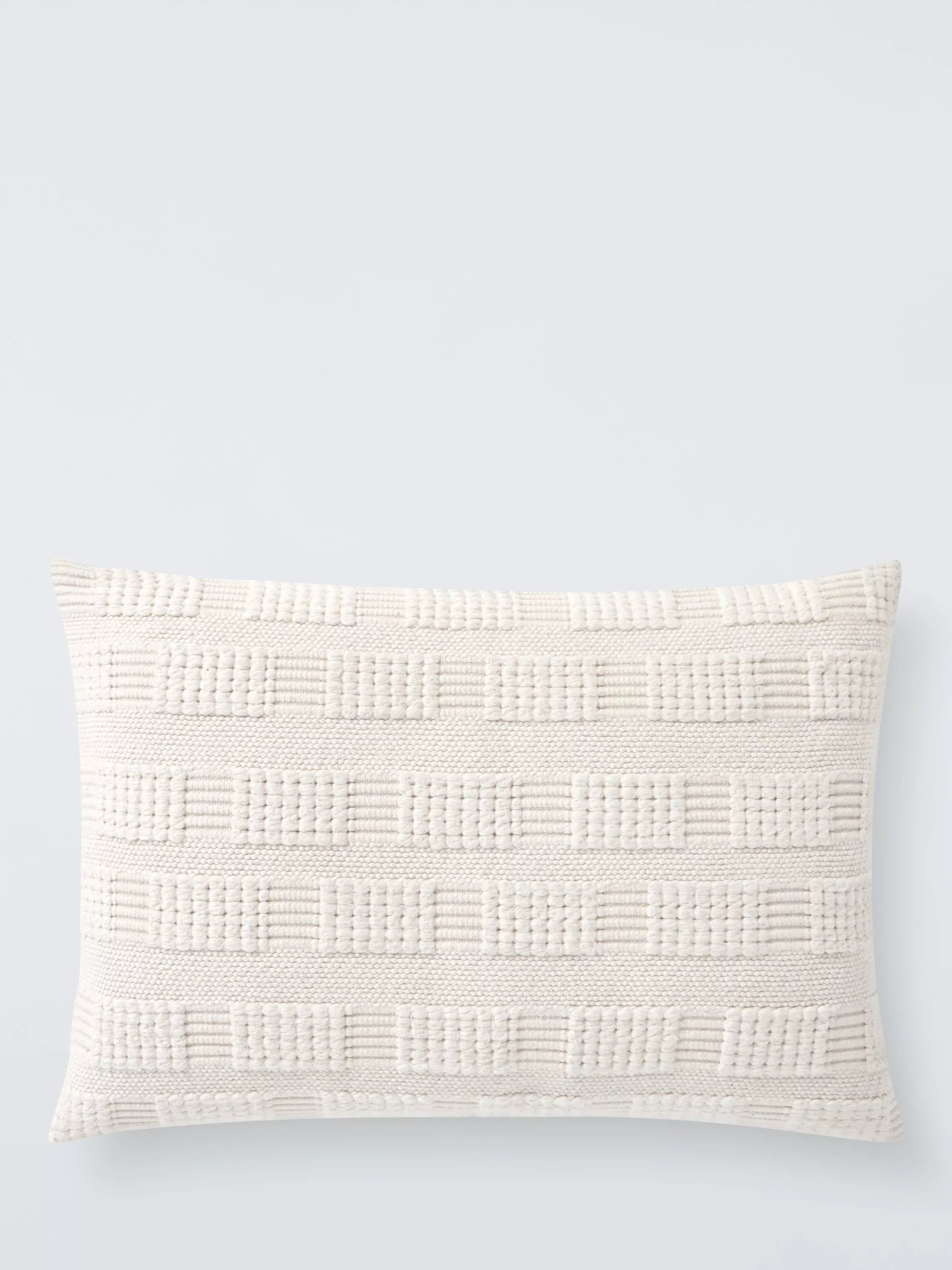 John Lewis natural rib and loop cushion 40x60cm - British product