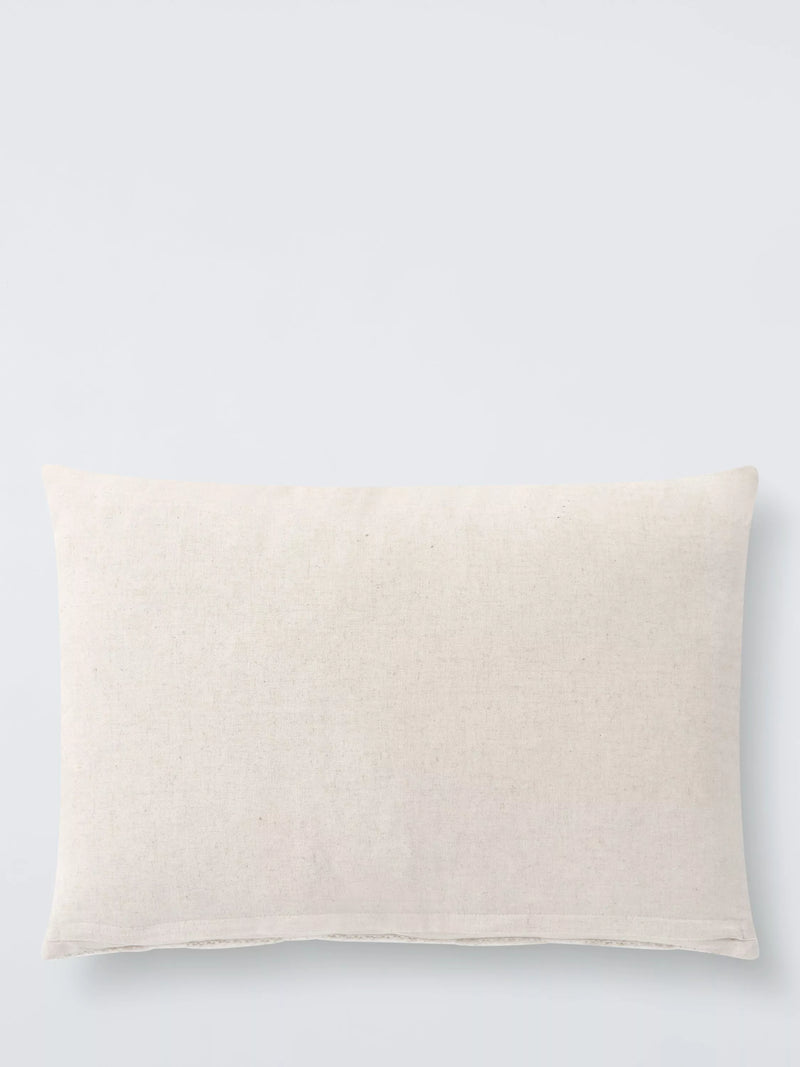John Lewis natural rib and loop cushion 40x60cm - British product