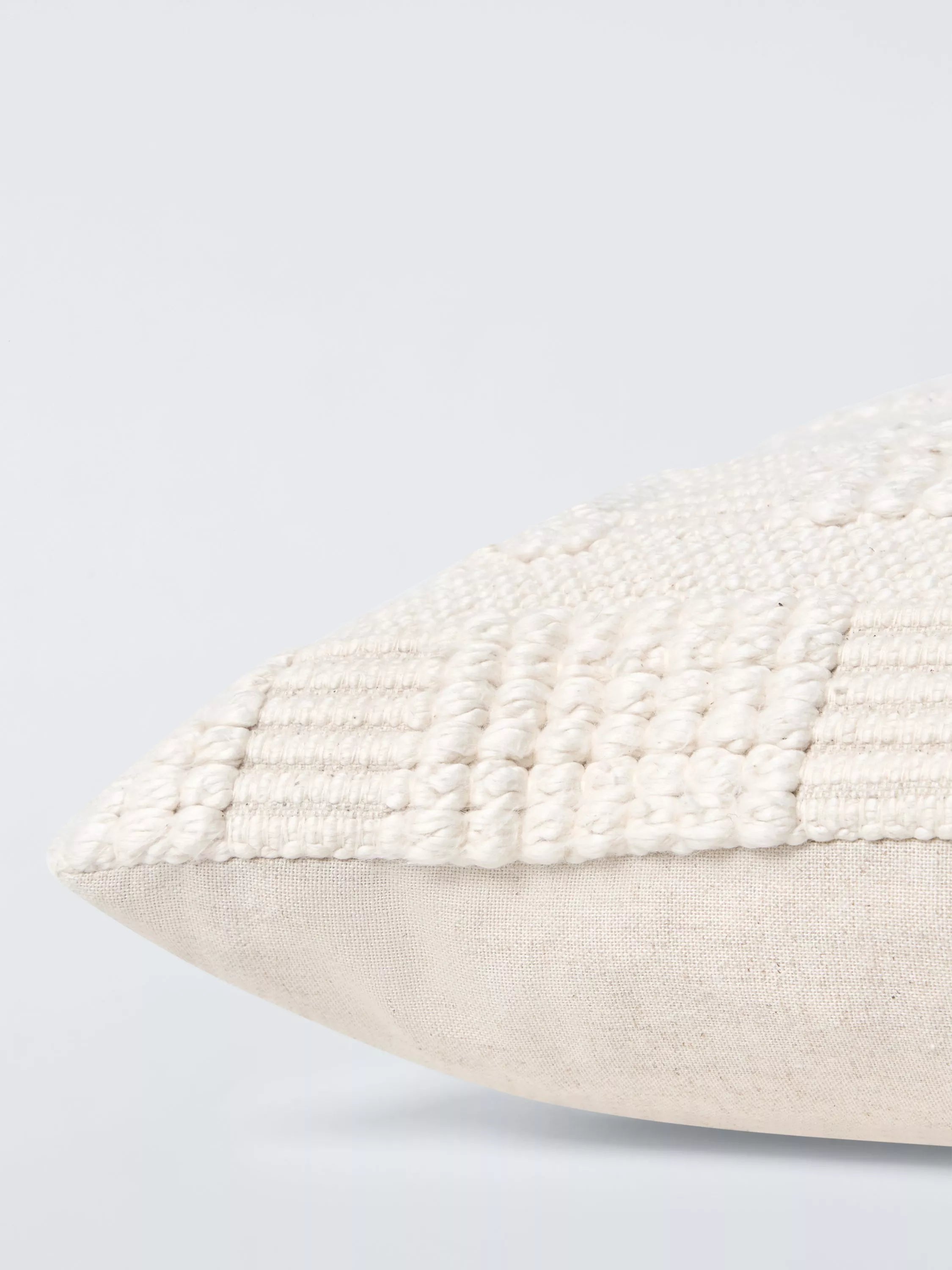 John Lewis natural rib and loop cushion 40x60cm - British product