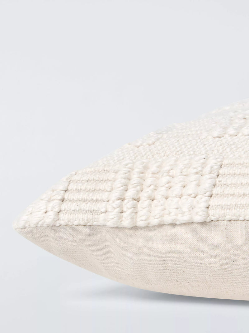 John Lewis natural rib and loop cushion 40x60cm - British product