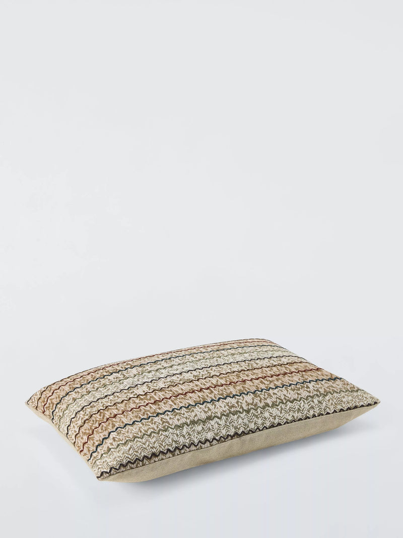 John Lewis embroidered chevron cushion natural multi 40x60cm, imported from the UK