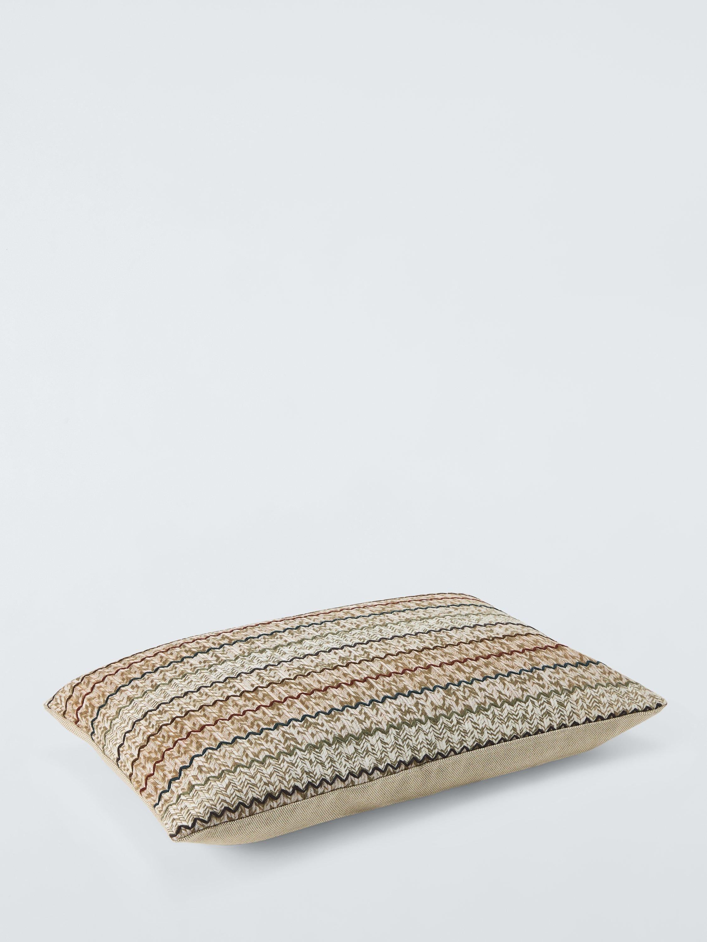 John Lewis embroidered chevron cushion natural multi 40x60cm, imported from the UK