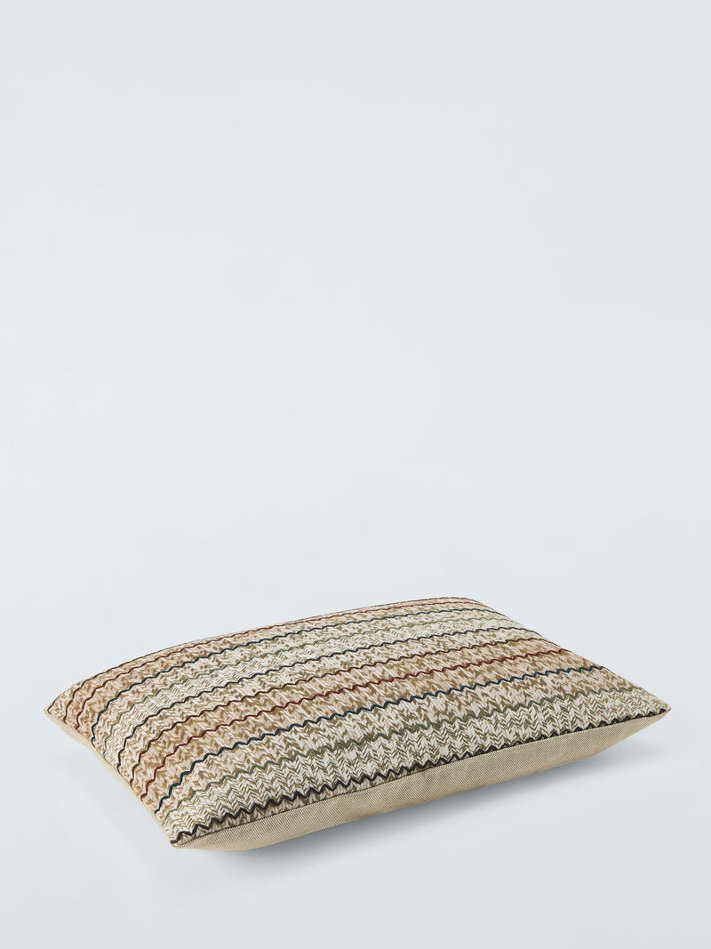 John Lewis embroidered chevron cushion natural multi 40x60cm, imported from the UK