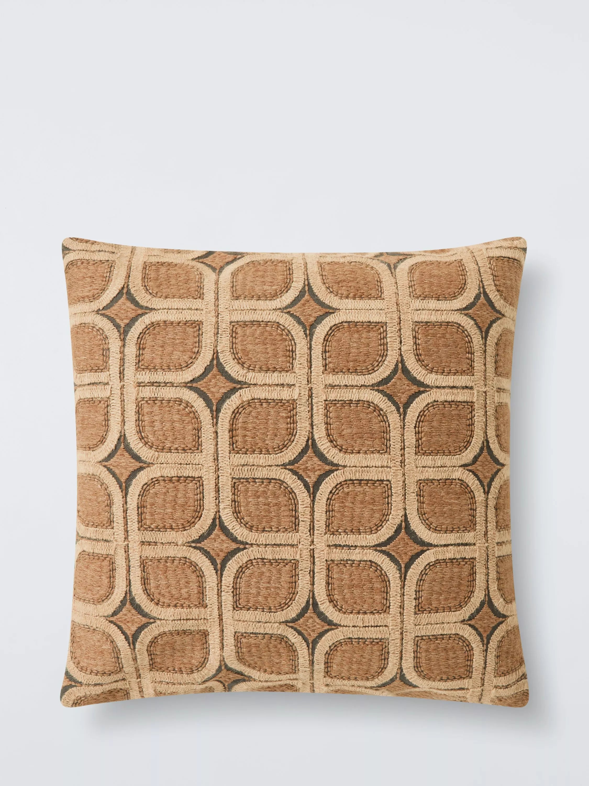 John Lewis retro geometric embroidered cushion - British product