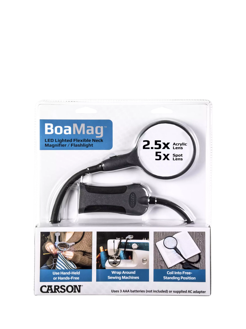 Carson BoaMag 2.5x LED magnifier with gooseneck - British product