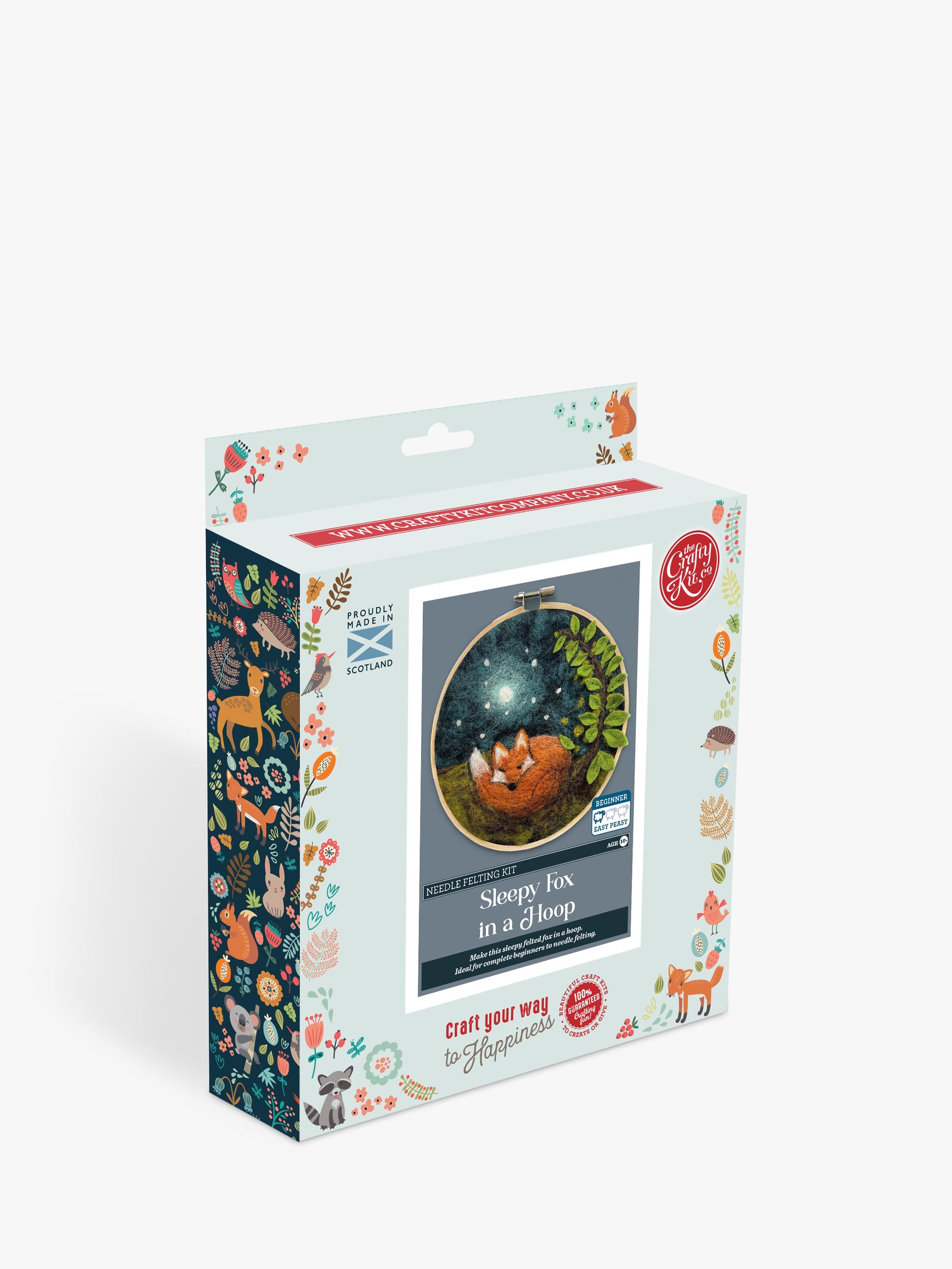 The Crafty Kit Company Sleepy Fox needle felting kit, British product