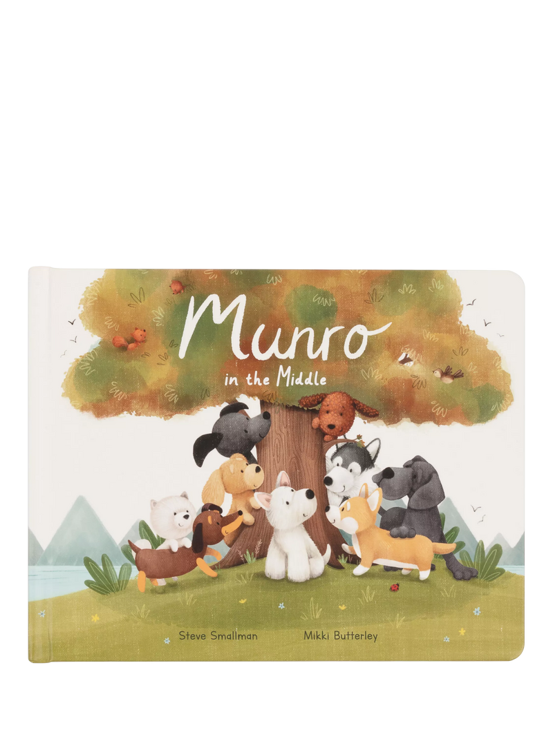 Jellycat Munro in the Middle children's book, UK version