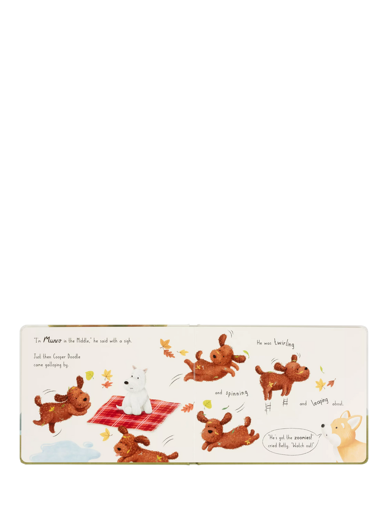 Jellycat Munro in the Middle children's book, UK version