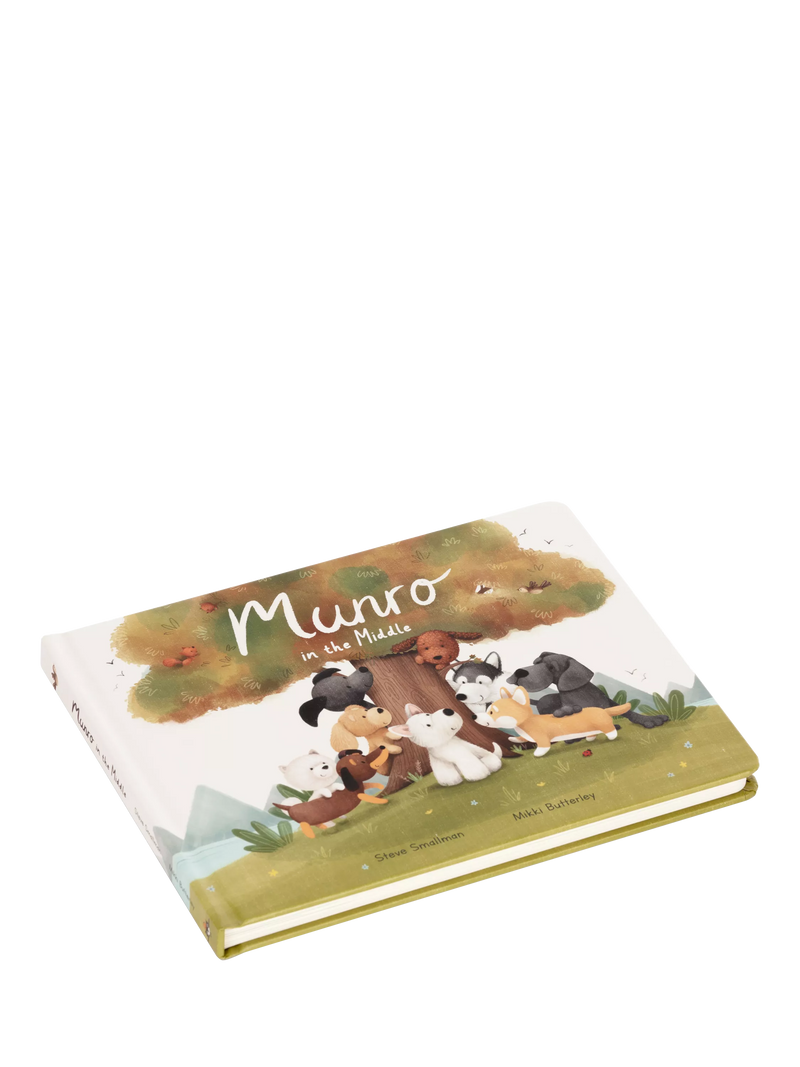 Jellycat Munro in the Middle children's book, UK version