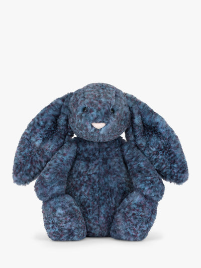 John Lewis Luxury Soft Bunny Toy with Mottled Blue-Black Fur and Pink Nose- Buy online at McGrocer