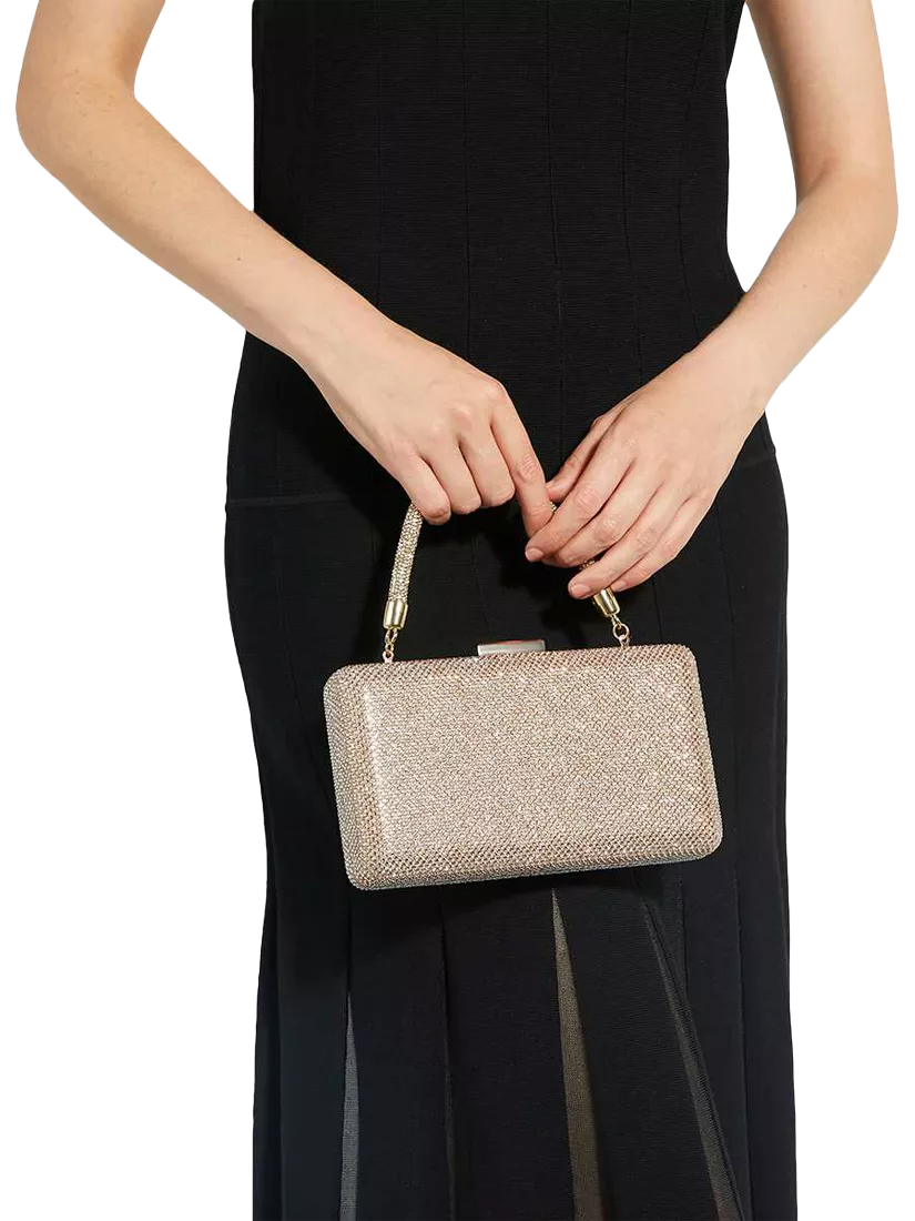 Dune London gold diamante handle clutch bag, imported from the UK
