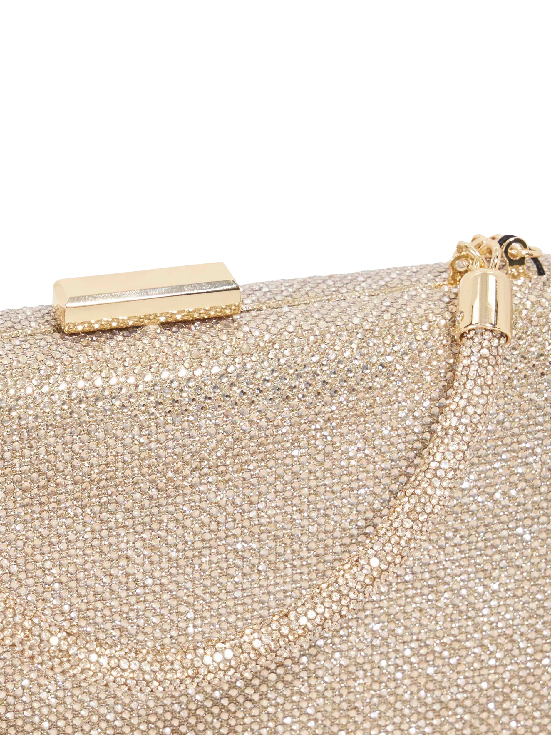 Dune London gold diamante handle clutch bag, imported from the UK