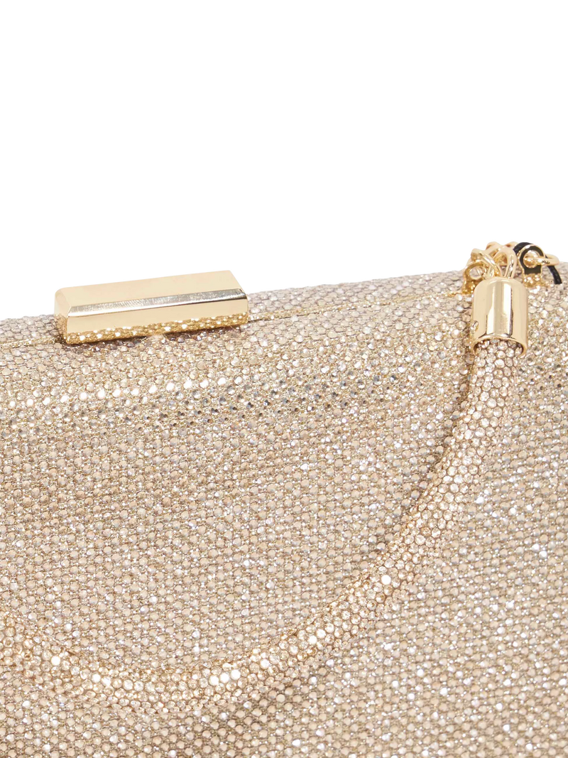 Dune London gold diamante handle clutch bag, imported from the UK