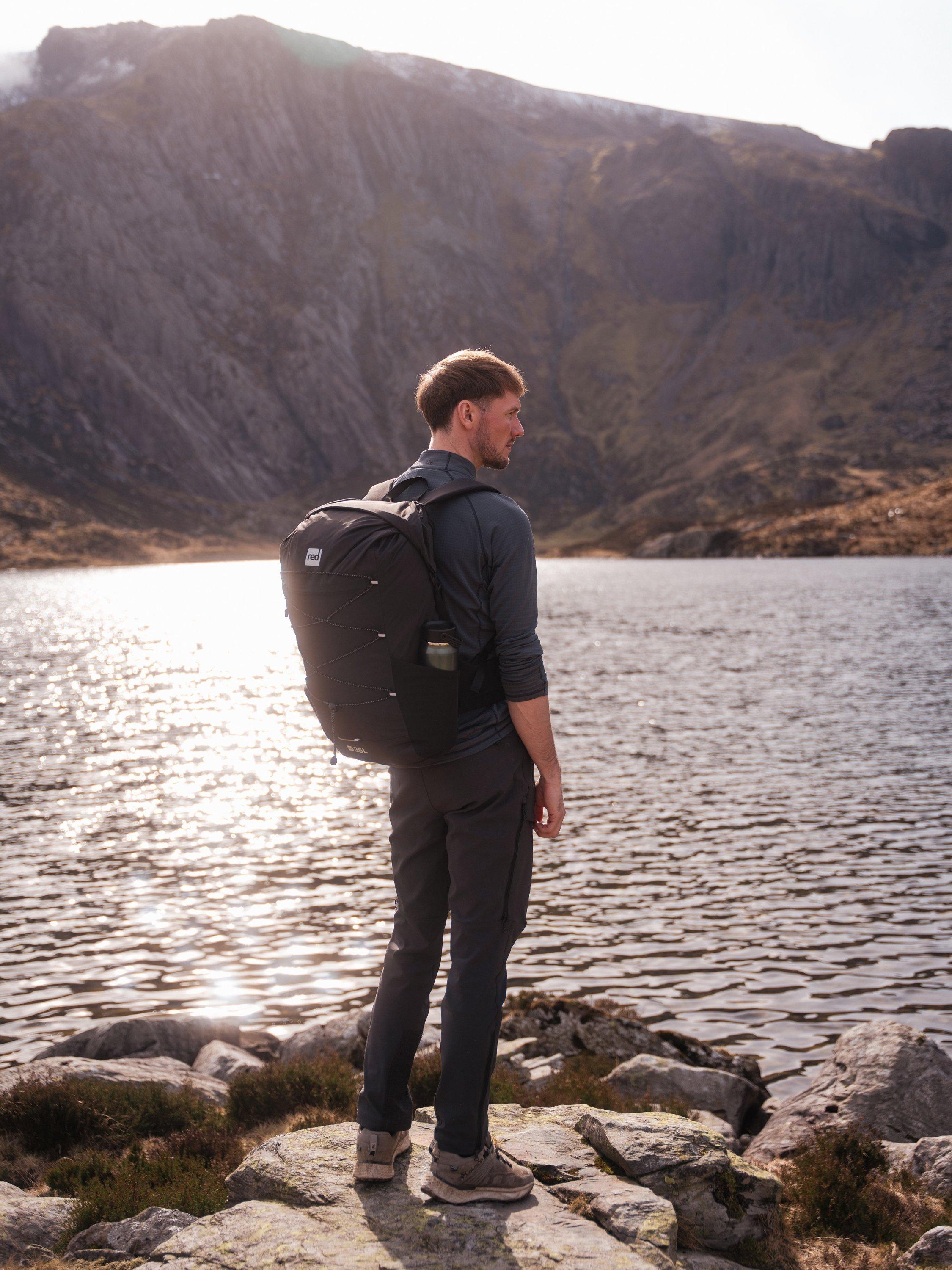 Red waterproof backpack 35L (British brand)