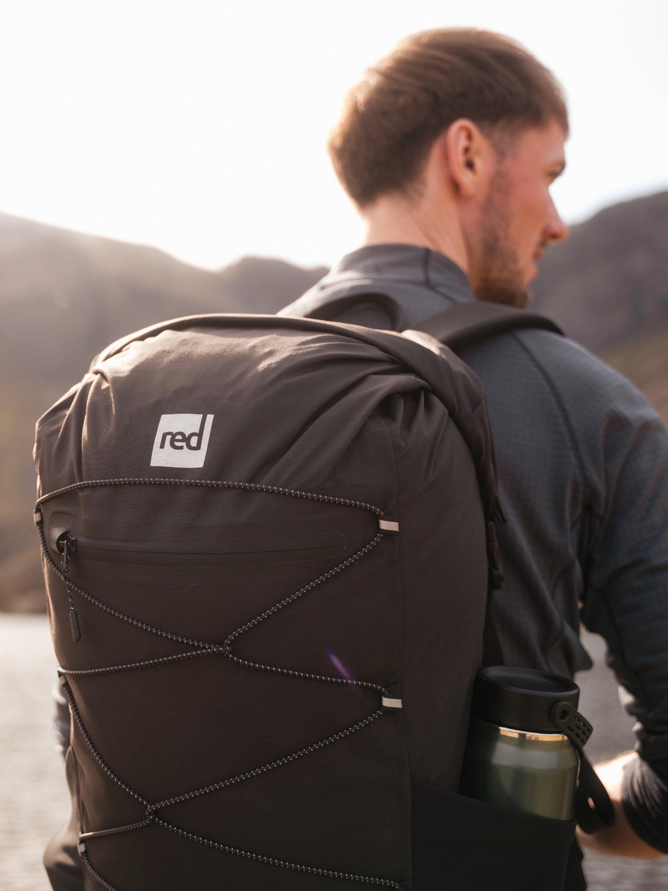 Red waterproof backpack 35L (British brand)