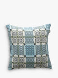 Melin Tregwynt lambswool cushion bluestone 45x45cm, imported from the UK